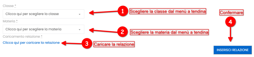 Modulo Caricamento Relazione Finale